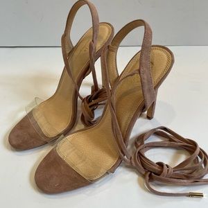 STILETTOS Lace Up Dusty Pink size 10